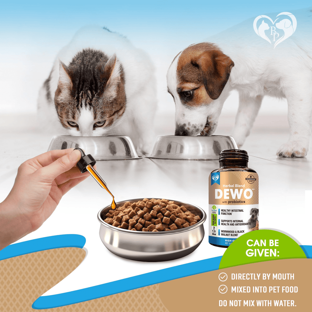 Natural Intestinal Defense for Dogs and Cats – Herbal Cleanse with Black Walnut, Wormwood, and Probiotics – Supports Healthy Gut and Flora Balance – Advanced Broad Spectrum Formula