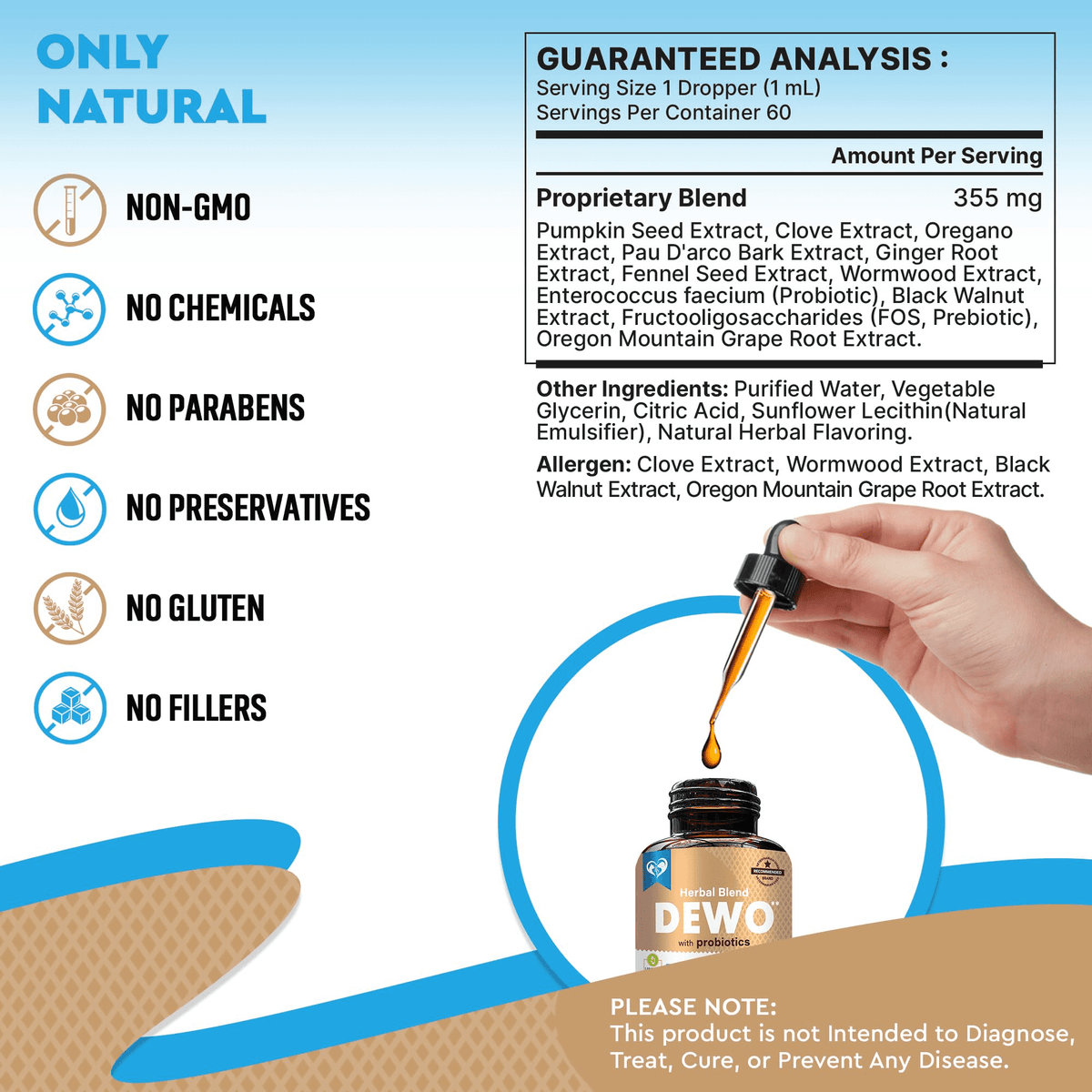 Natural Intestinal Defense for Dogs and Cats – Herbal Cleanse with Black Walnut, Wormwood, and Probiotics – Supports Healthy Gut and Flora Balance – Advanced Broad Spectrum Formula